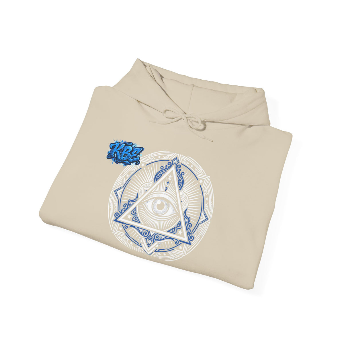 Mystic Wolf Crest Hoodie — Blue Aztec Dream Graphic