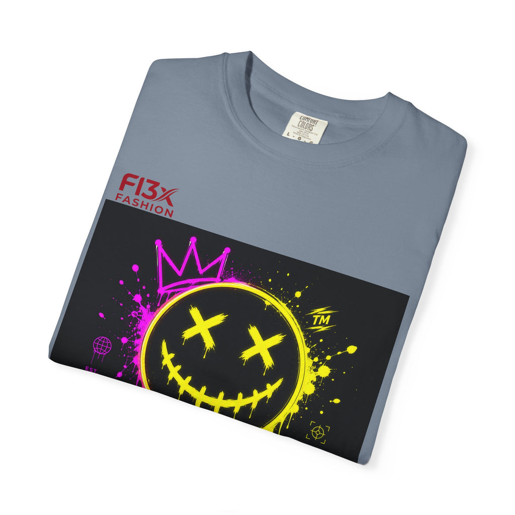 Graphic Tee — Neon Graffiti Smiley "FL3X Fashion"