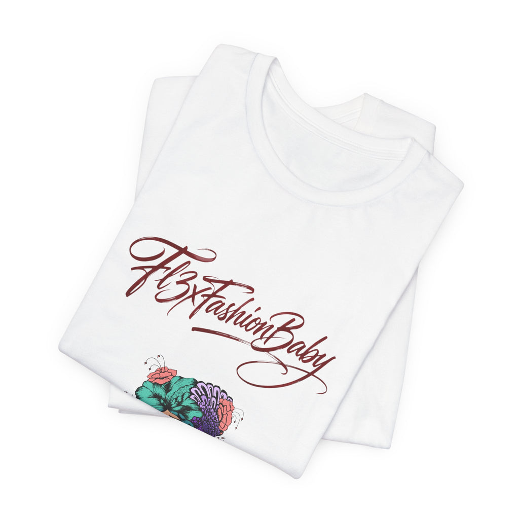 T-Shirt — 'FBxFashionBaby' Floral Portrait Graphic Tee