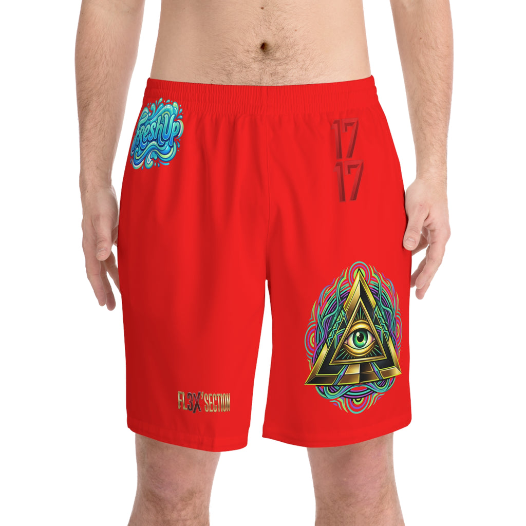 Men's Elastic Beach Shorts (AOP)