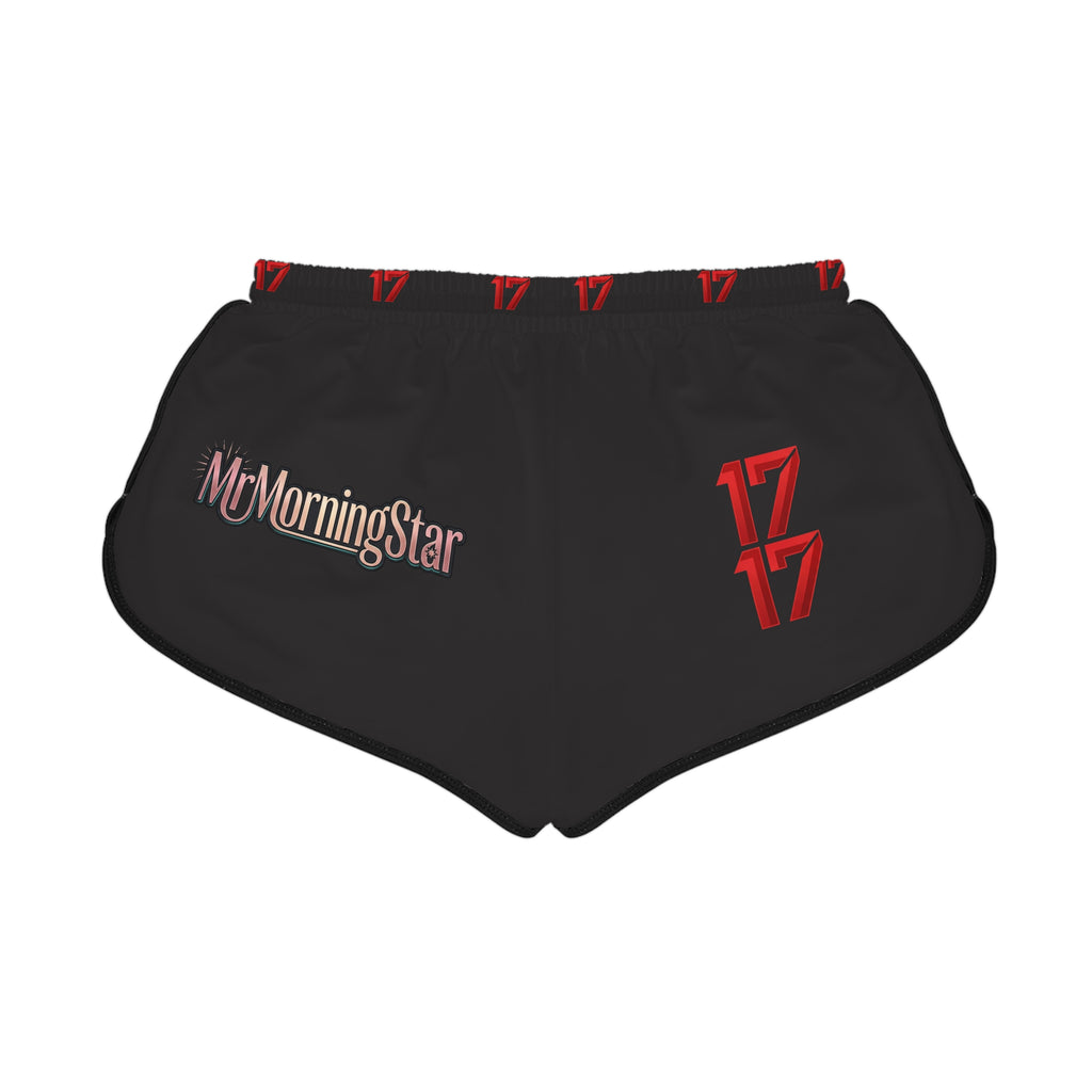 Relaxed Women's Shorts — Red '17' & Morning Star Graphic