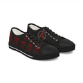 Women's Low Top Sneakers — Gothic Red 17 Anarchy Graphic Canvas Shoes