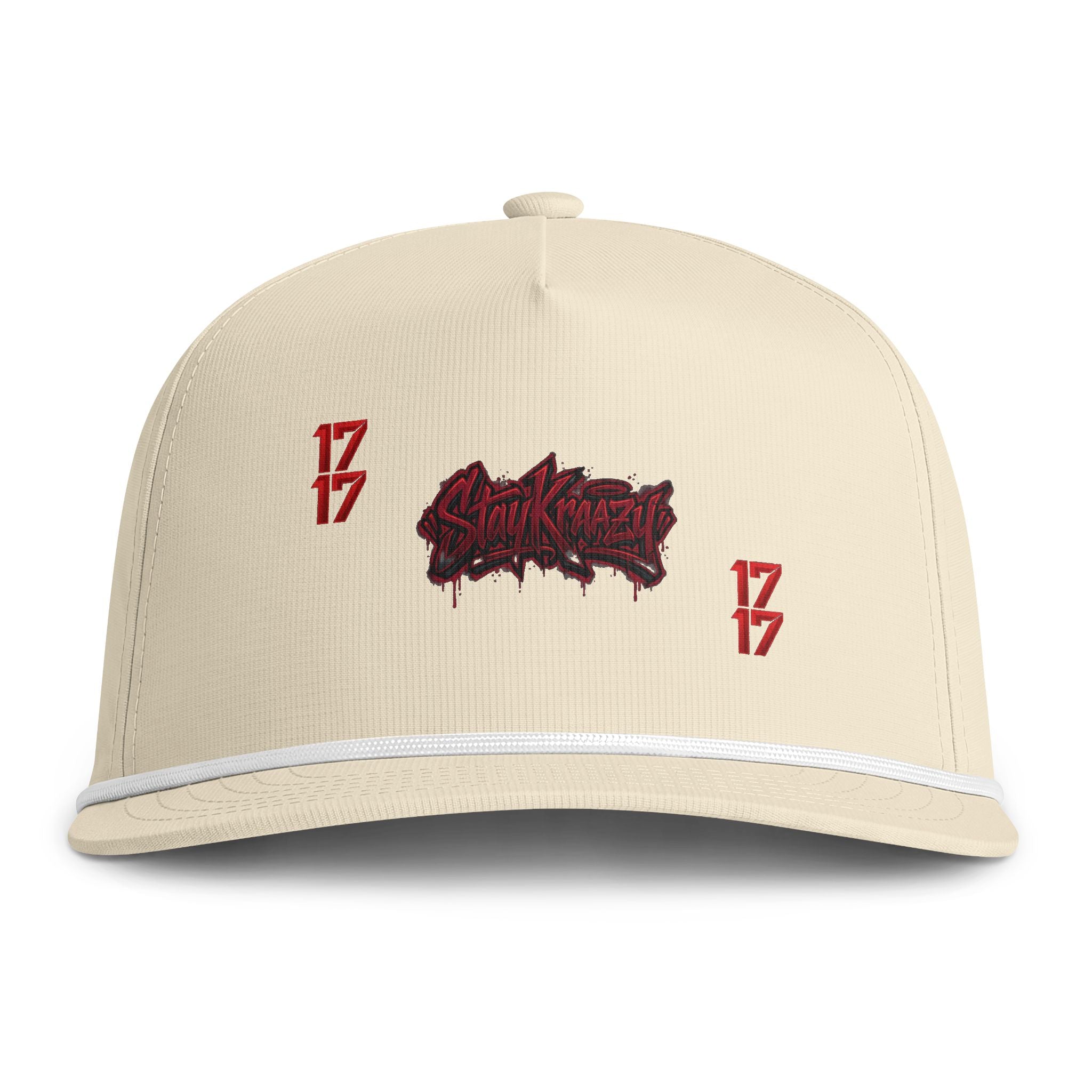 Sunwashed Rope Cap — Vintage Streetwear Snapback Hat with '17' Logo