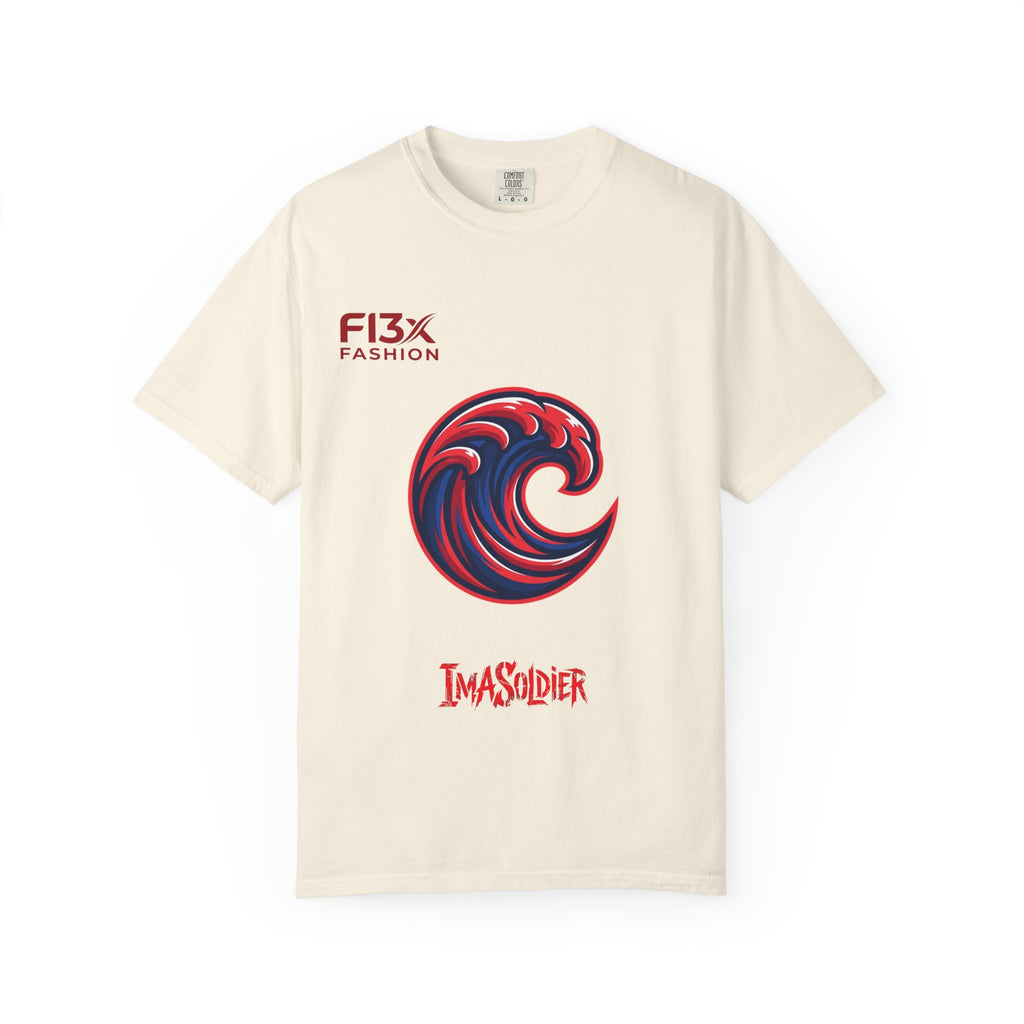 Wave Emblem T-Shirt — 'I'm A Soldier' Graphic Crew Tee