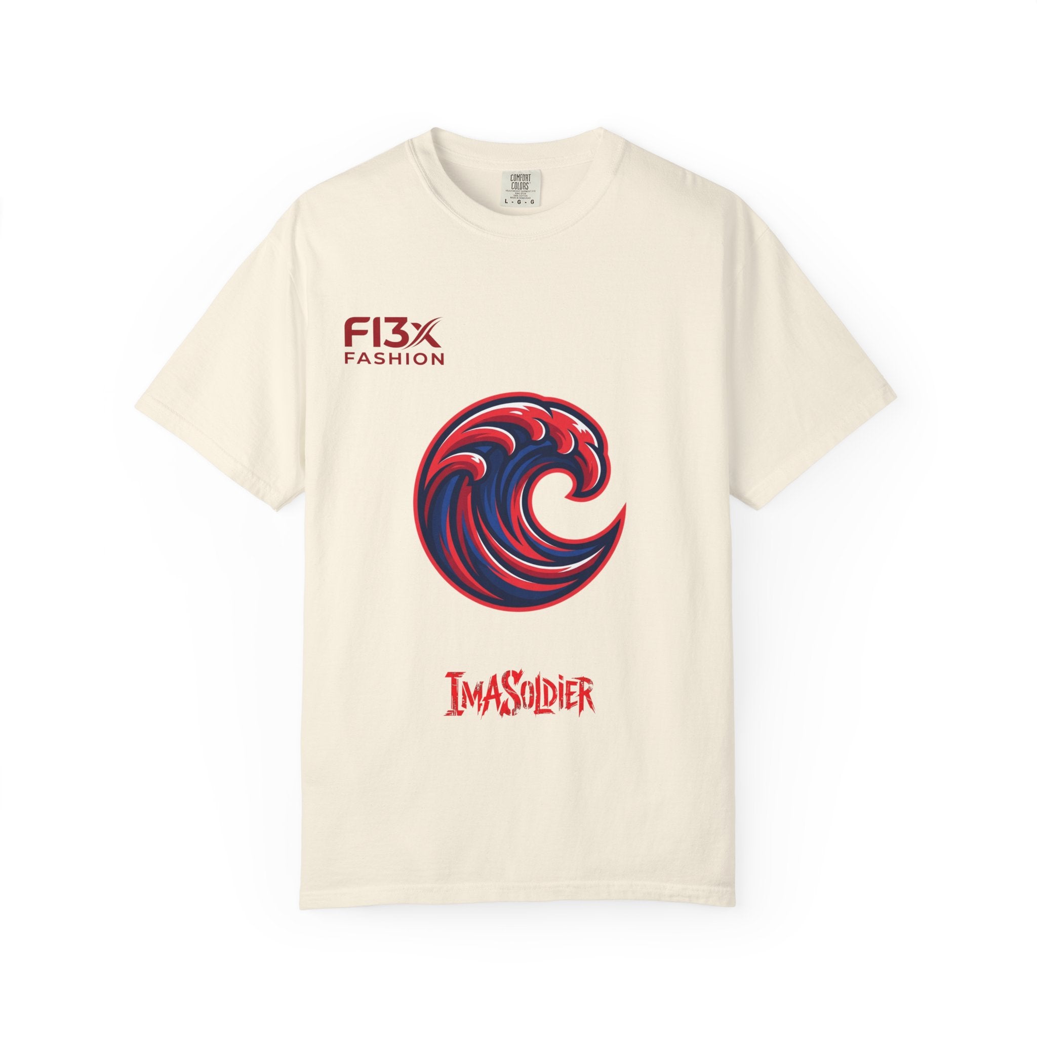 Wave Emblem T-Shirt — 'I'm A Soldier' Graphic Crew Tee