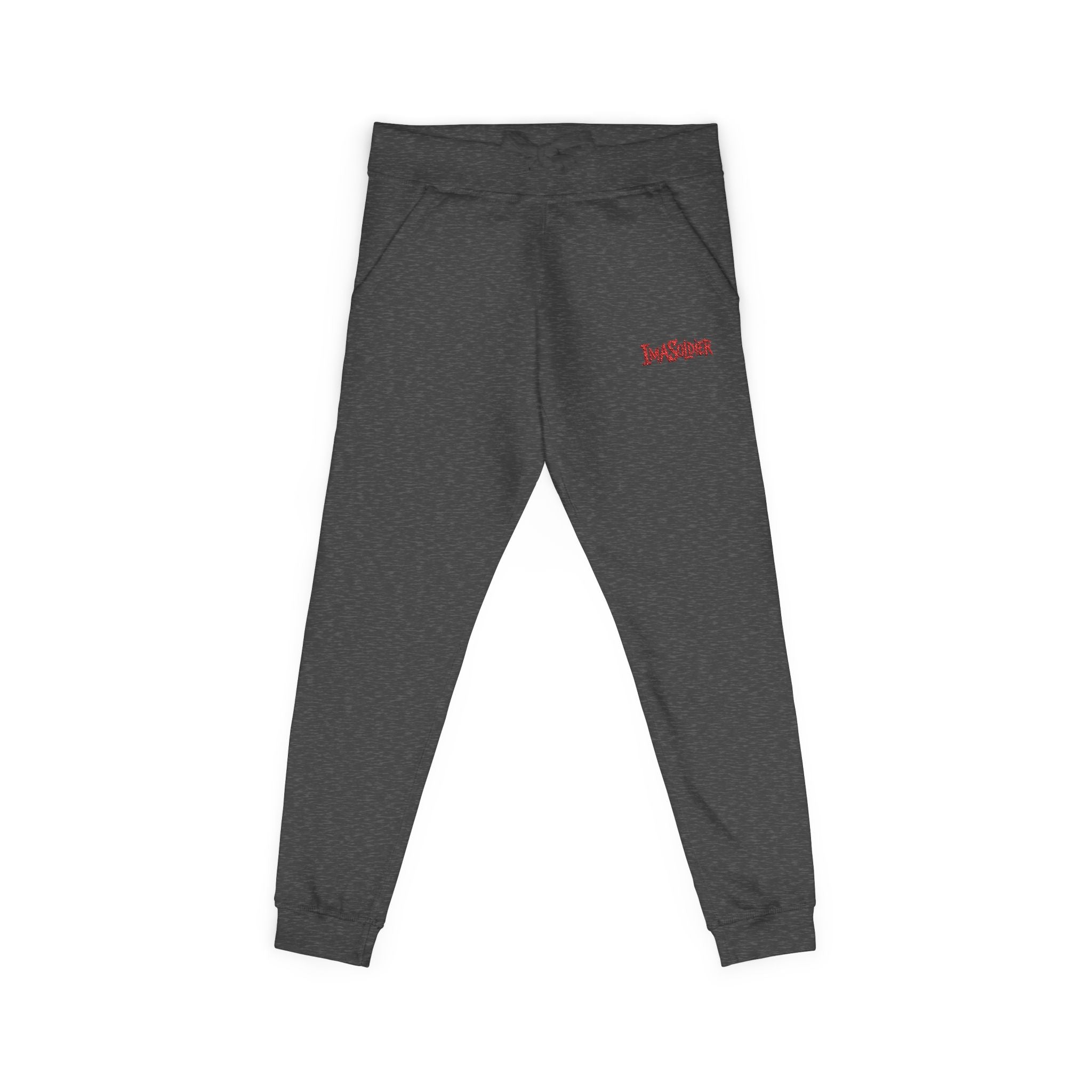 Embroidered "I’m Sorry" Fleece Sweatpants — Cozy White Joggers