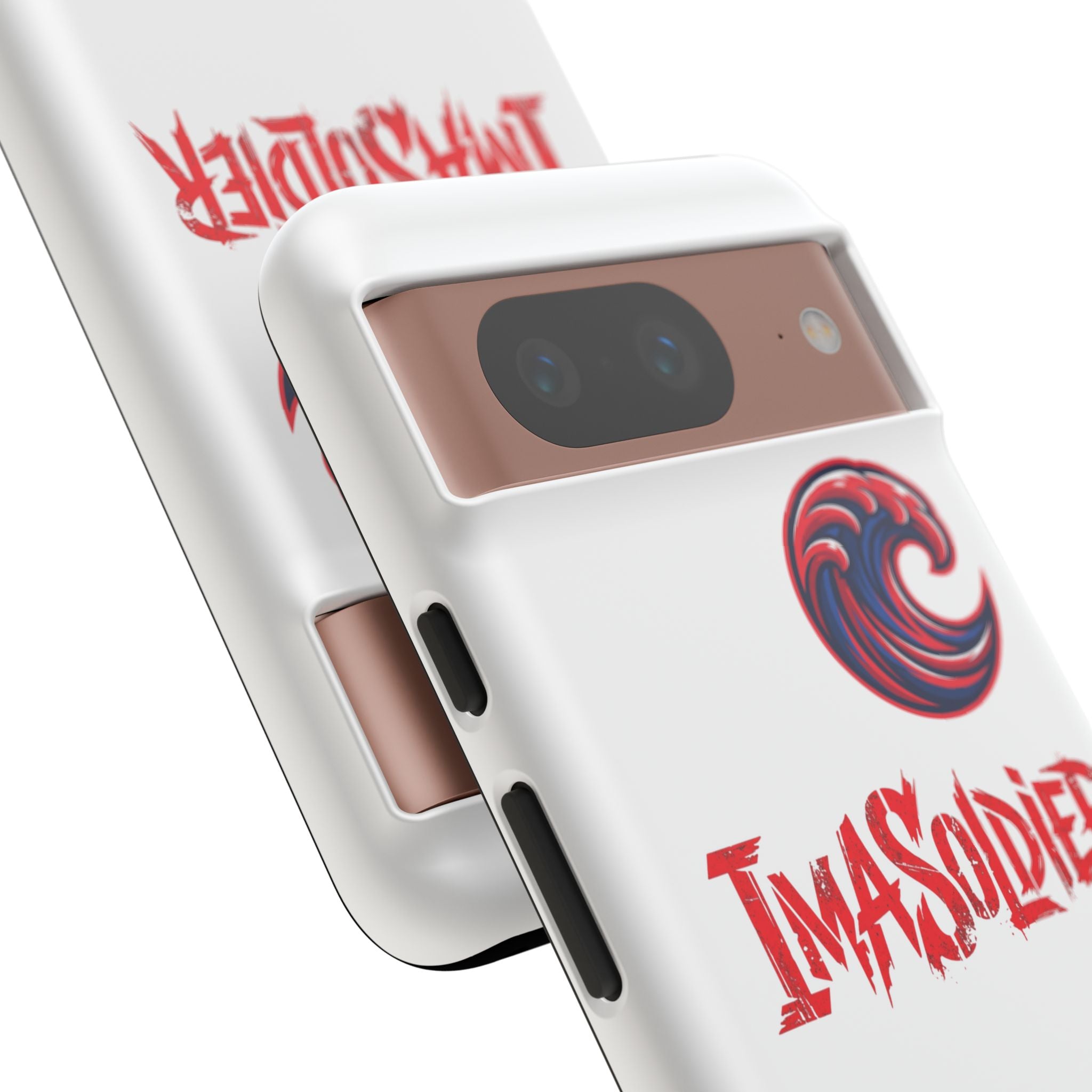 Phone Case — 'ImaSoldier' Red Wave Protective Hard Case