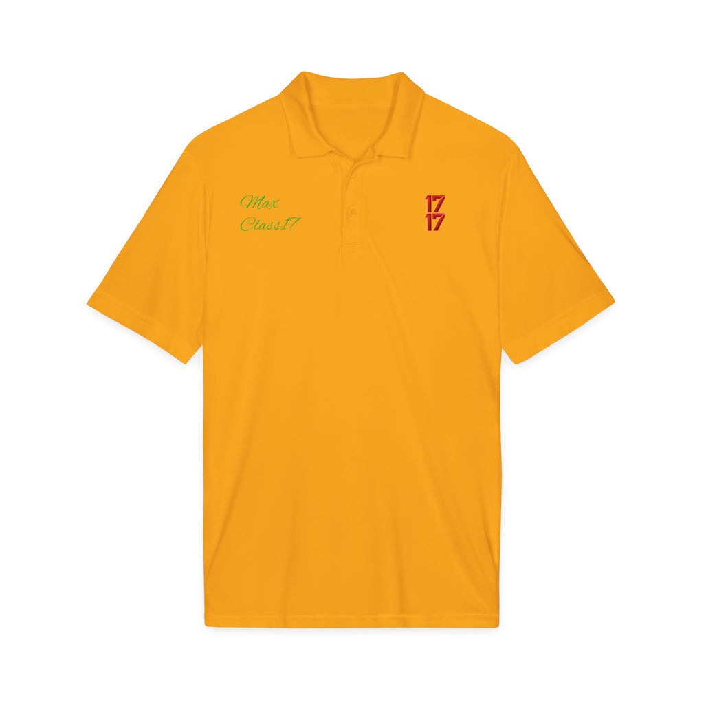 Embroidered 17/17 Polo Shirt with 'Max Crew!!' Accent