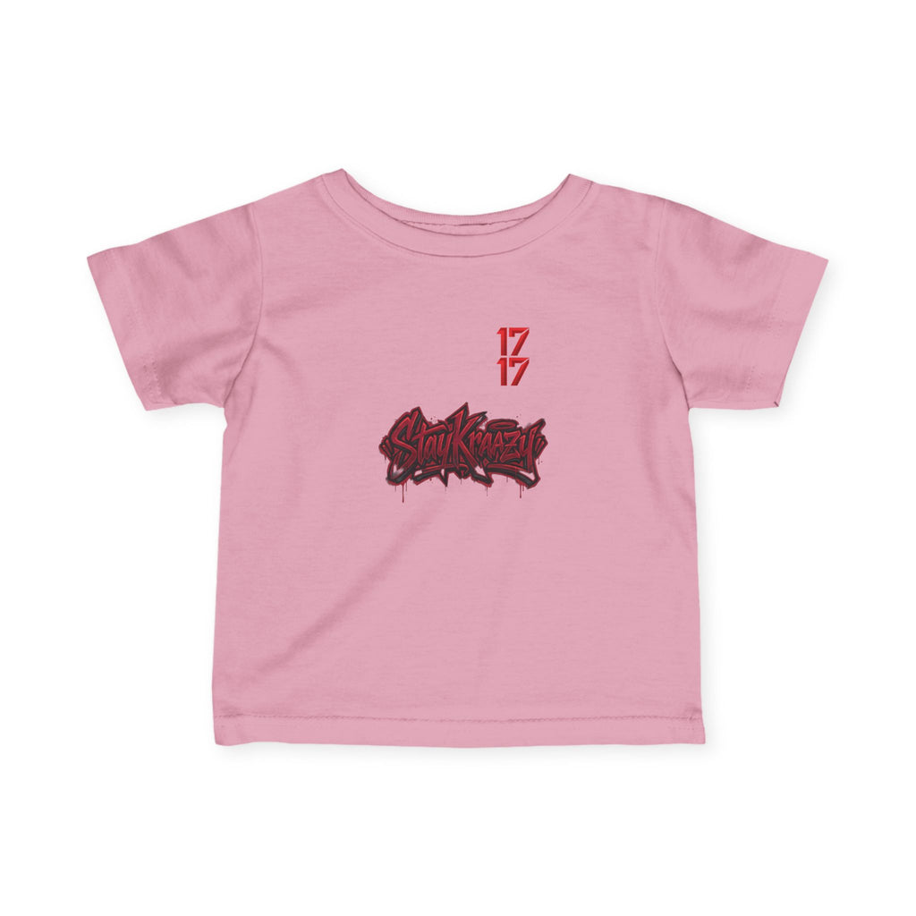 Infant Tee — Red Graffiti "17/17" Street Style Baby Shirt
