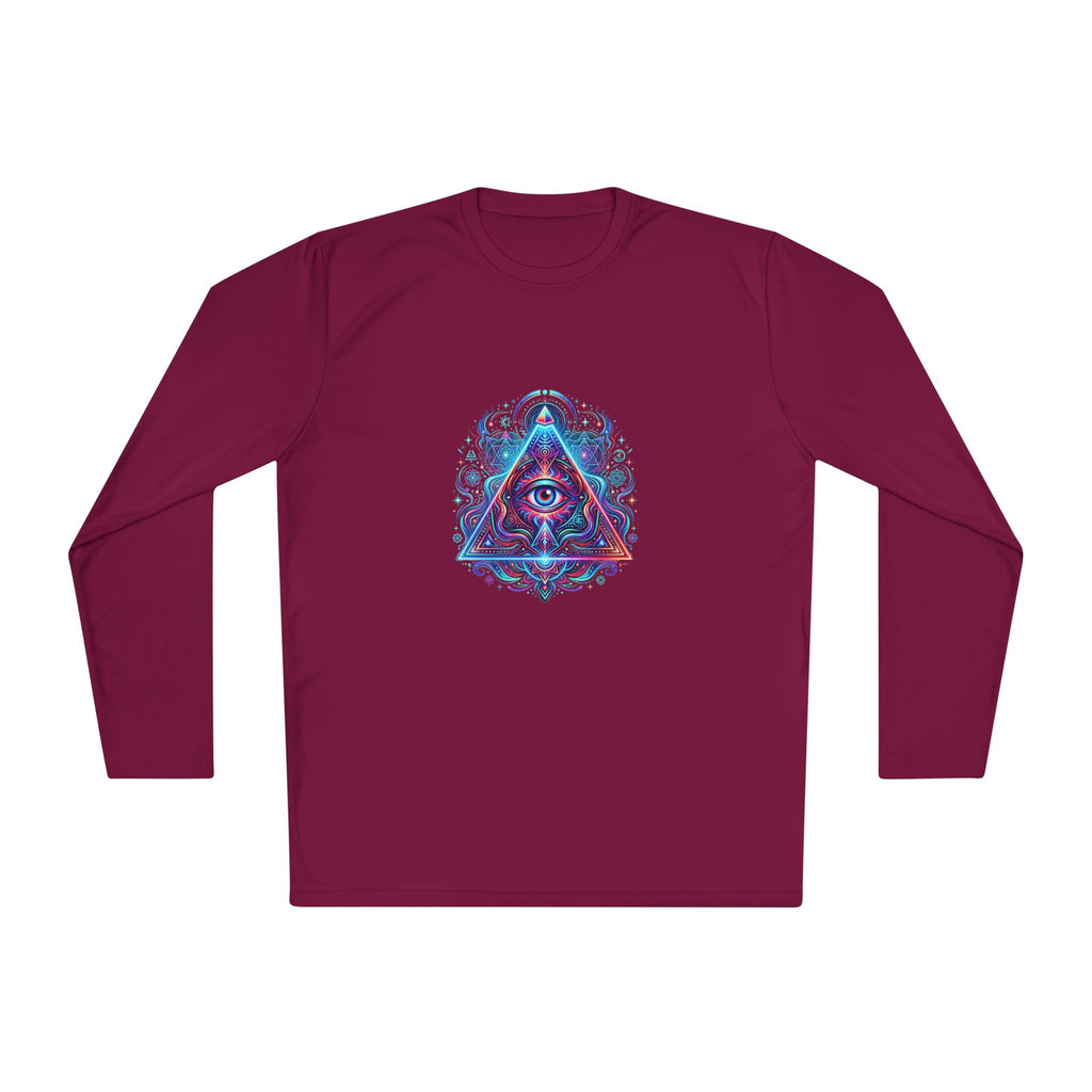 All-Seeing Eye Triangle Long Sleeve Tee — Psychedelic Mystic Graphic Shirt