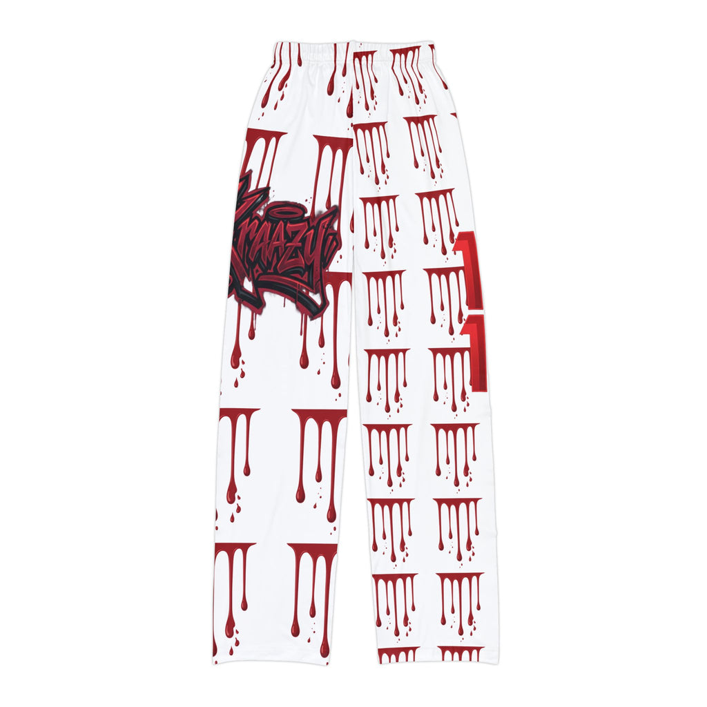 Kids Lounge Pants — Red Drip Graffiti All-Over Print