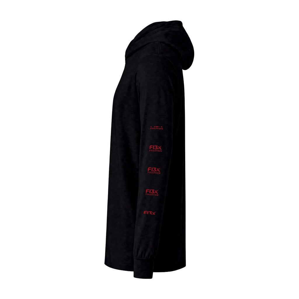 Horror Joker Face Hooded Long Sleeve Tee — Graphic Streetwear Top
