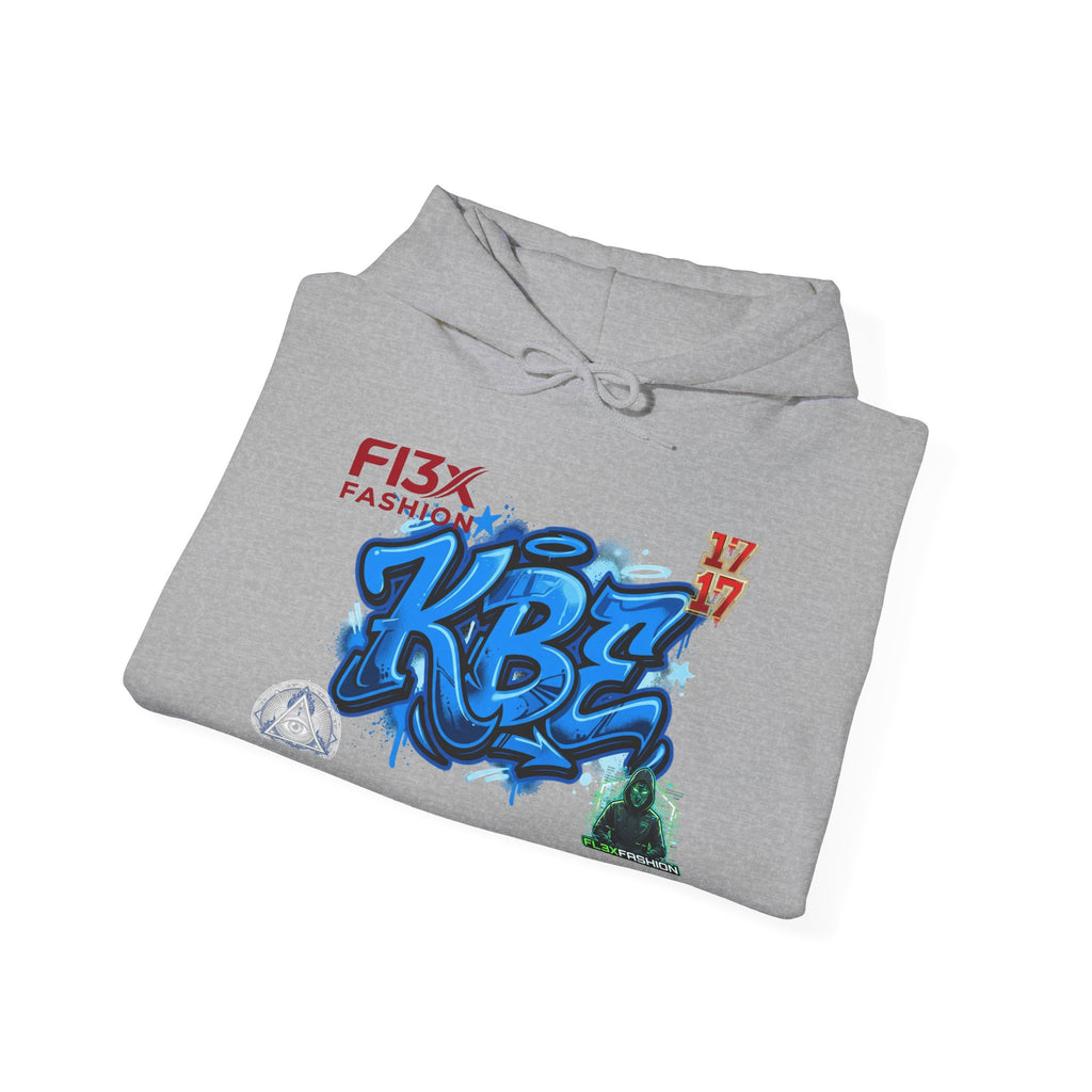 KBZ Graffiti Hoodie — Blue Street Art Logo Pullover