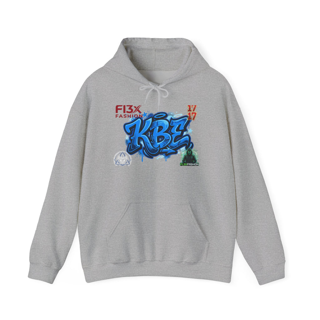 KBZ Graffiti Hoodie — Blue Street Art Logo Pullover