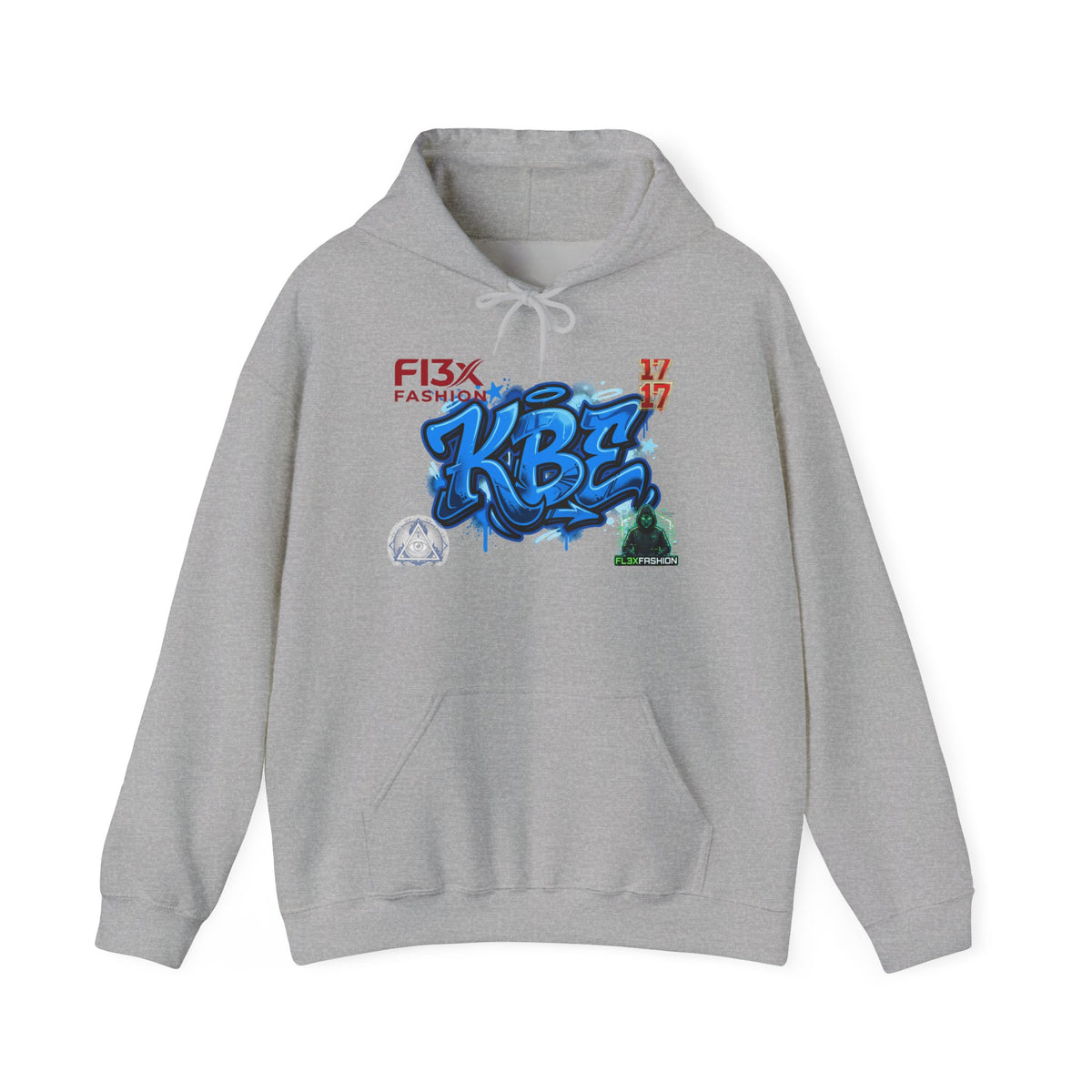 KBZ Graffiti Hoodie — Blue Street Art Logo Pullover