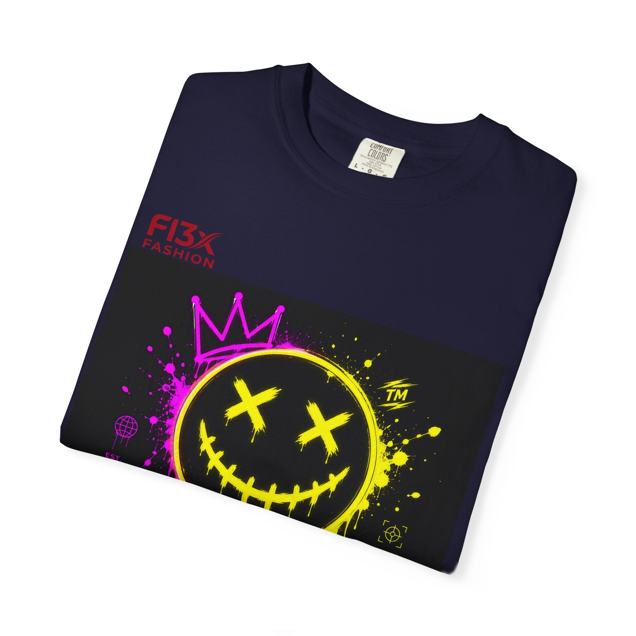 Graphic Tee — Neon Graffiti Smiley "FL3X Fashion"