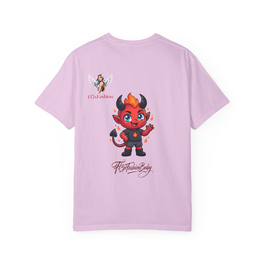 Devil Cartoon Graphic T-Shirt — Fiery Cute Demon Design