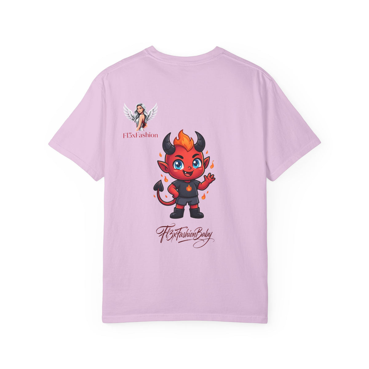 Devil Cartoon Graphic T-Shirt — Fiery Cute Demon Design