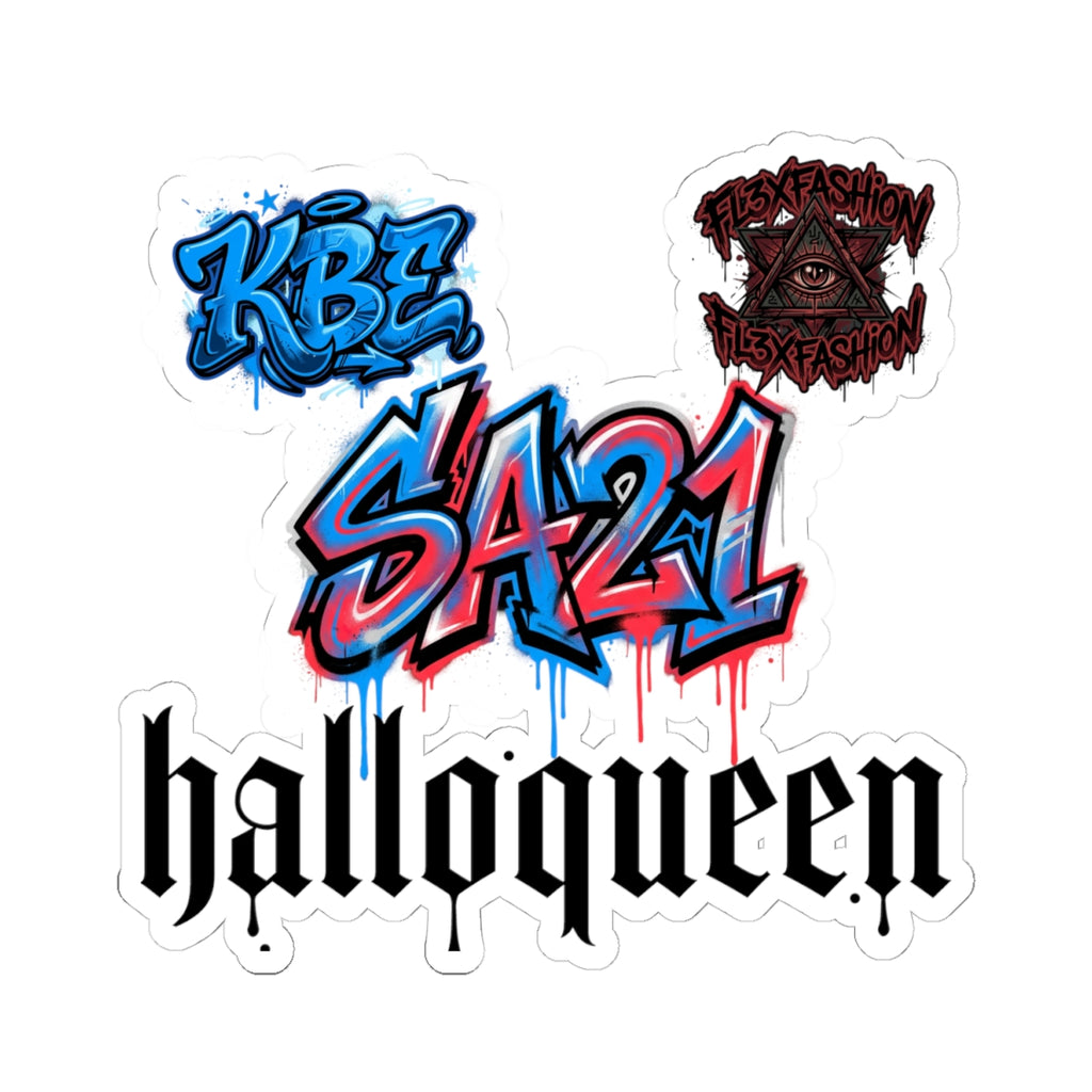 Graffiti Sticker Pack — 'SA21', 'KBE' & 'halloqween' Kiss-Cut Decals