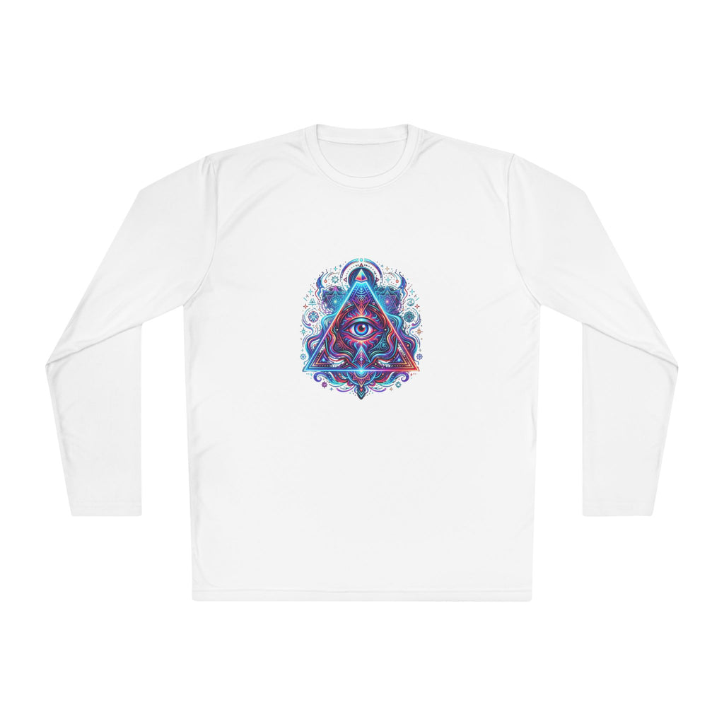 All-Seeing Eye Triangle Long Sleeve Tee — Psychedelic Mystic Graphic Shirt