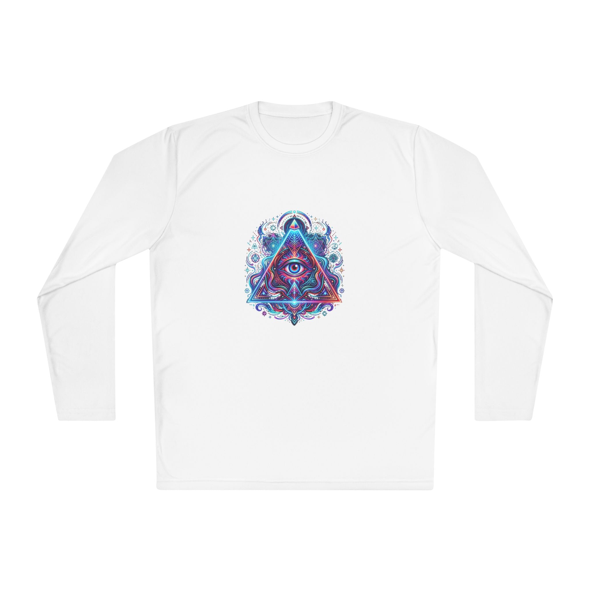 All-Seeing Eye Triangle Long Sleeve Tee — Psychedelic Mystic Graphic Shirt