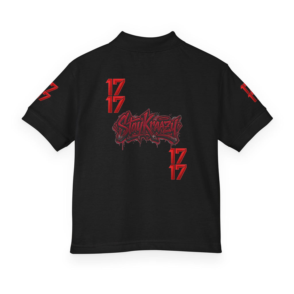 Youth Polo — Red 17 Graphic School Spirit Polo