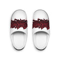 Graffiti Script Women's Slippers – Red Urban Street Art Indoor Slides