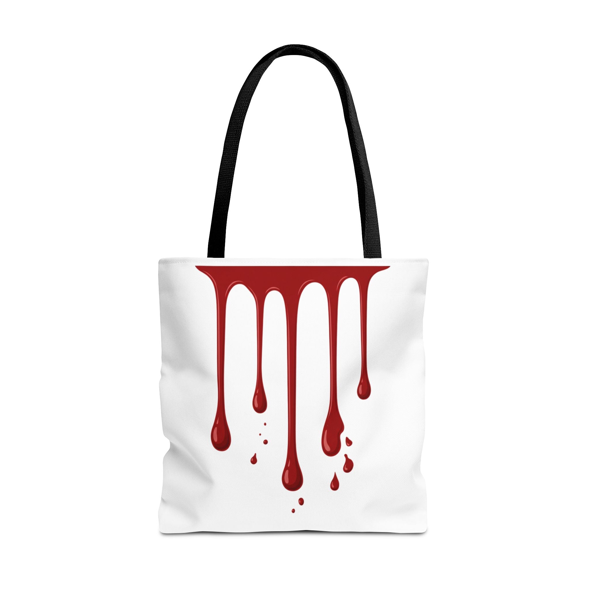 Dripping Blood Graphic Tote Bag — Red Horror Aesthetic Tote