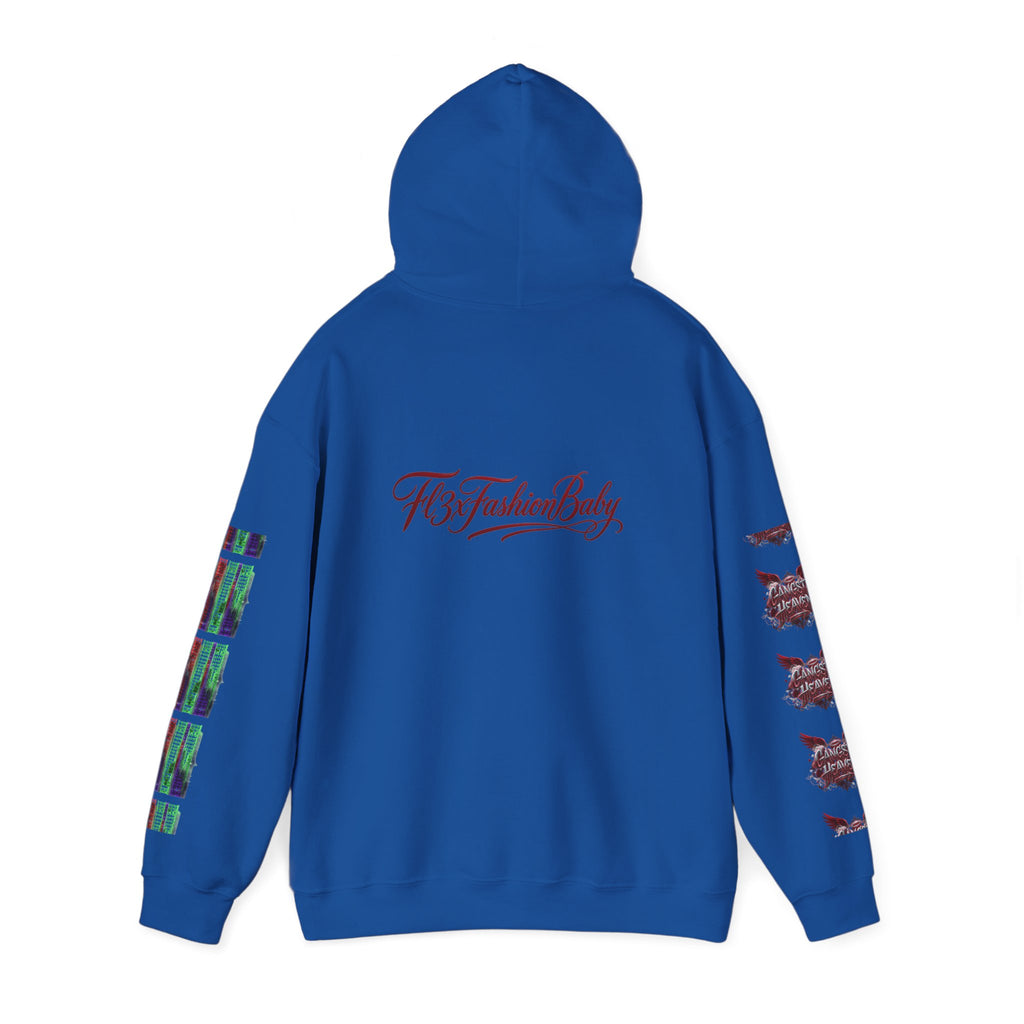 Midnight Run Hoodie — Graphic Streetwear Pullover with Sleeve Prints