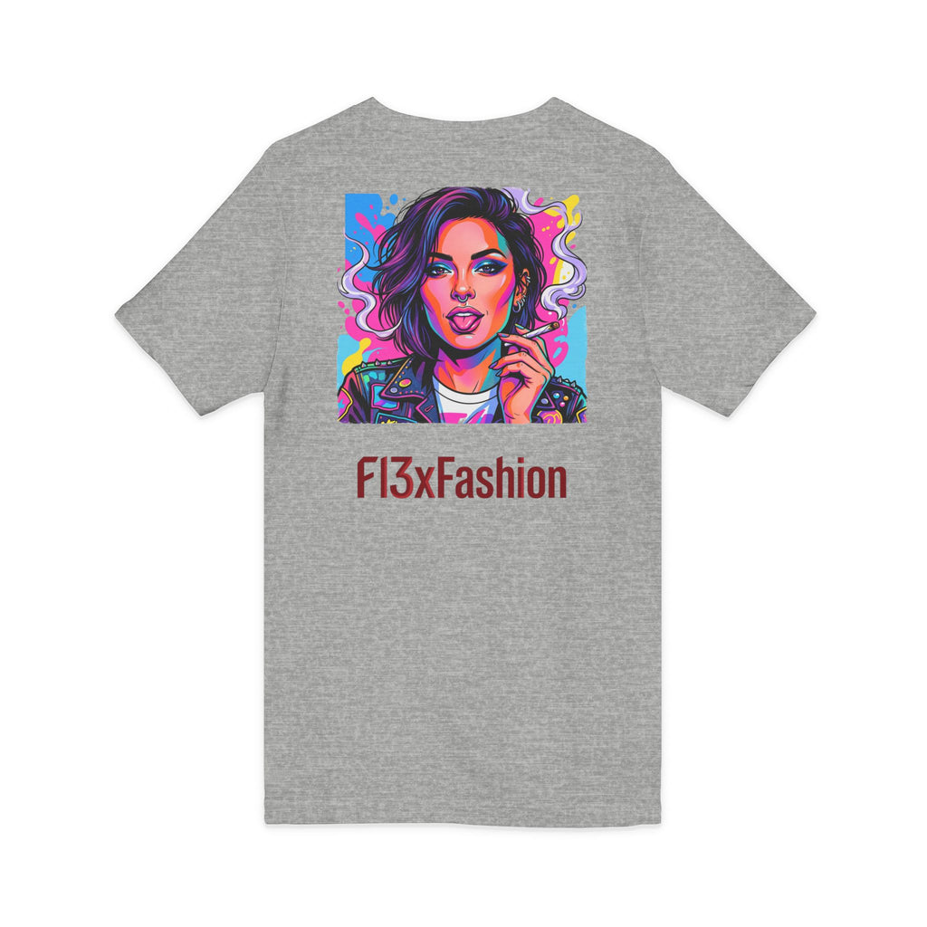 Pop Art Portrait V-Neck Tee — FI3xFashion Graphic T-Shirt