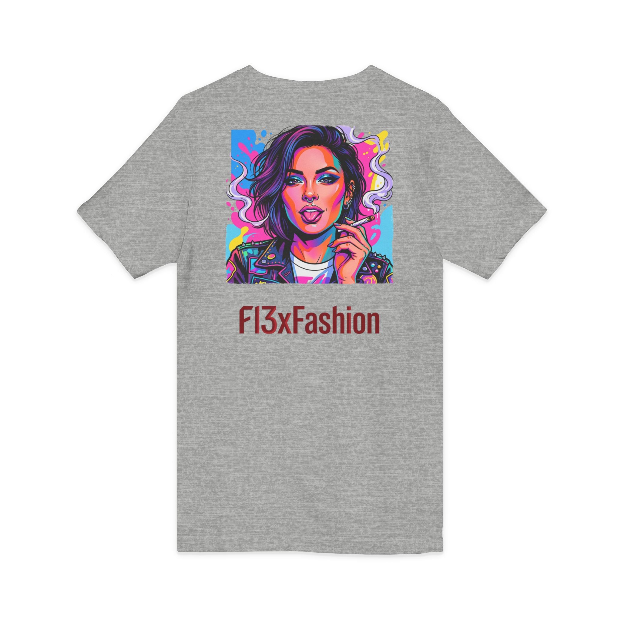 Pop Art Portrait V-Neck Tee — FI3xFashion Graphic T-Shirt