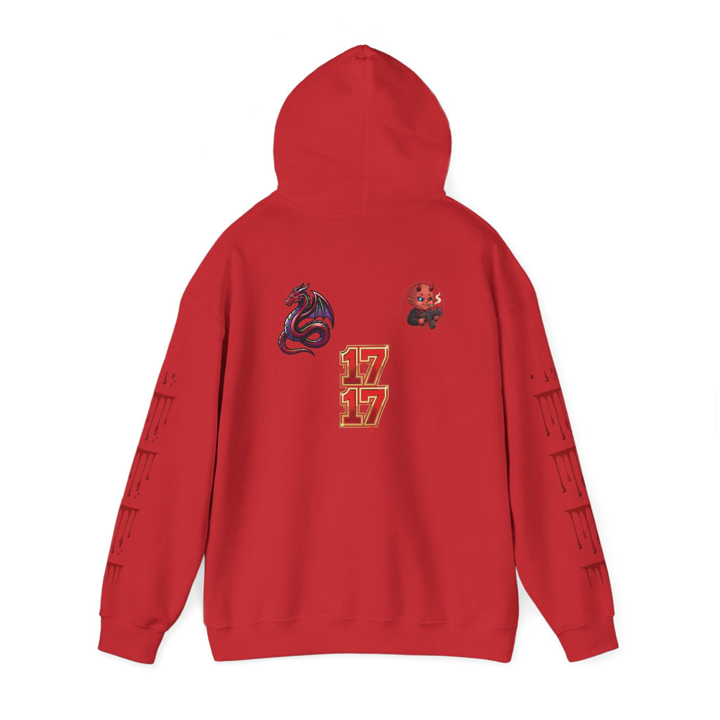 Hoodie — Gothic 1717 Dripping Symbols Pullover