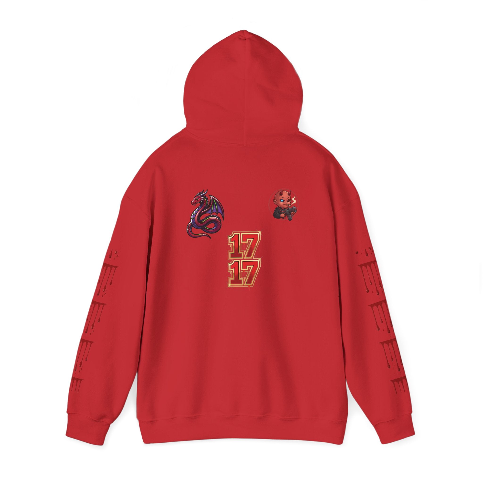 Hoodie — Gothic 1717 Dripping Symbols Pullover