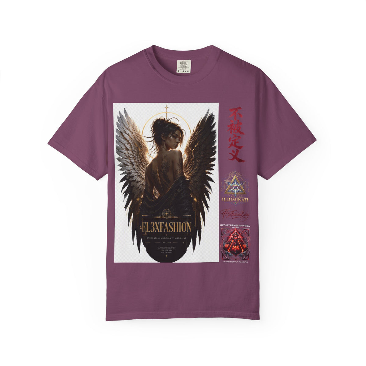 Angel Wings Graphic Tee — "FL3XFASHION" Gothic Streetwear T-Shirt