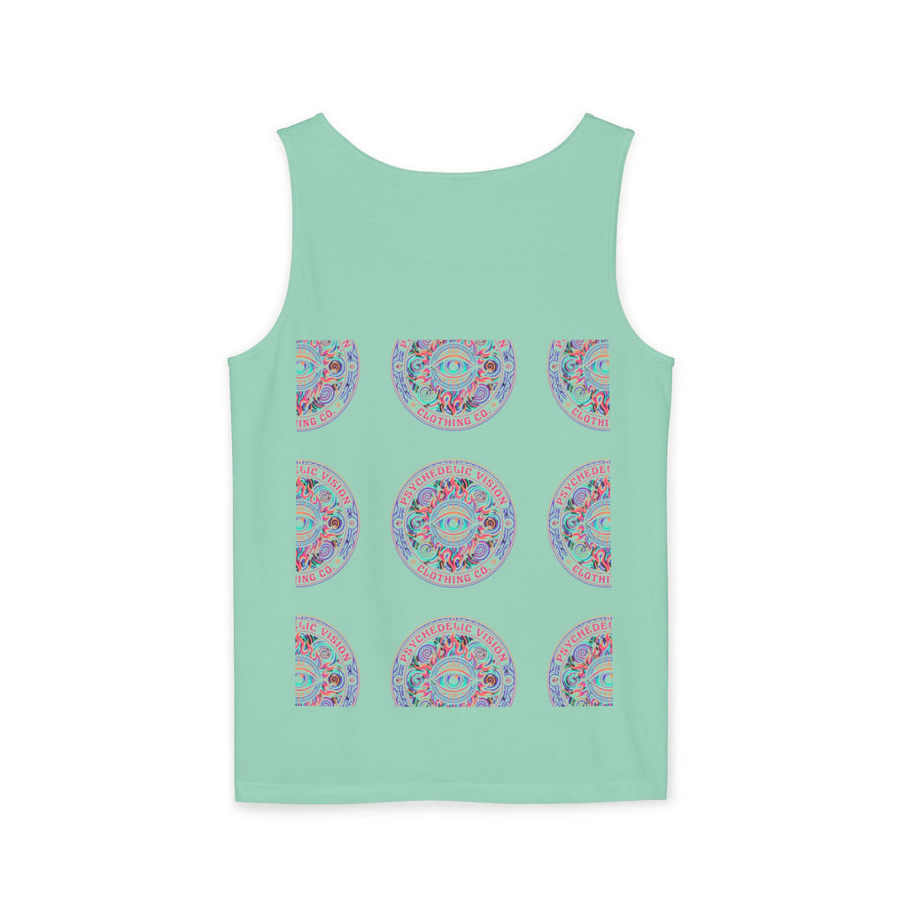 Psychedelic Vision Tank Top — Retro Eye Mandala Graphic