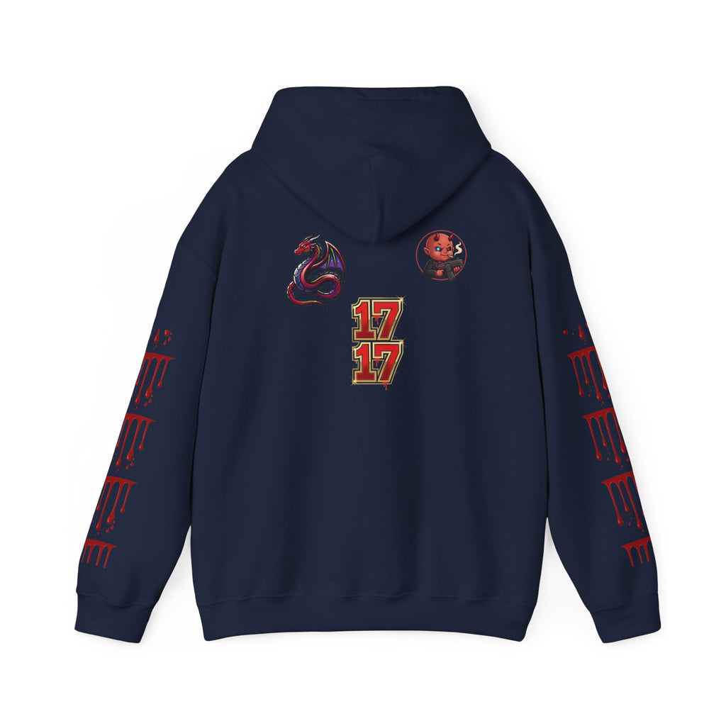 Hoodie — Gothic 1717 Dripping Symbols Pullover
