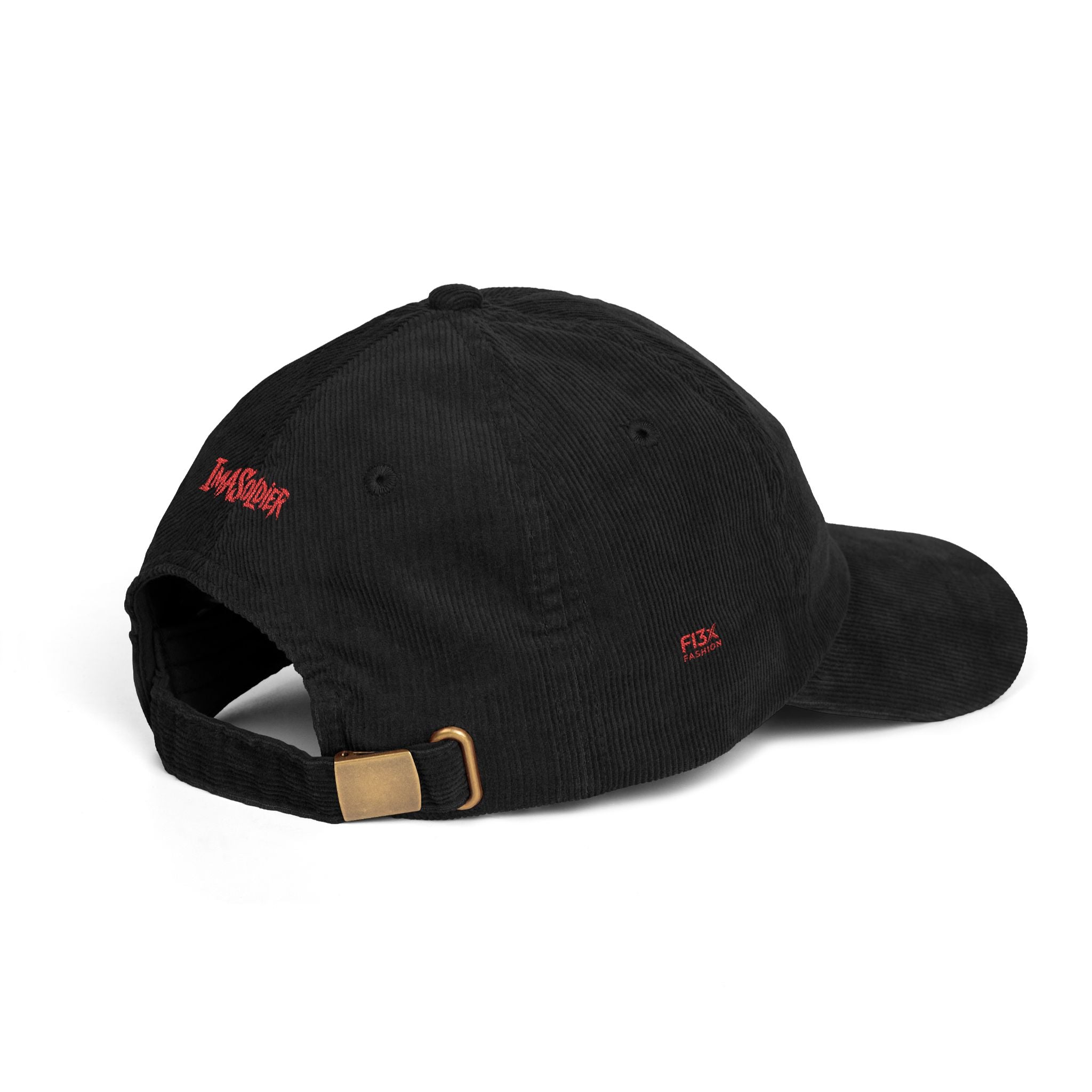 Vintage Corduroy Embroidered Cap — Retro Washed Baseball Hat