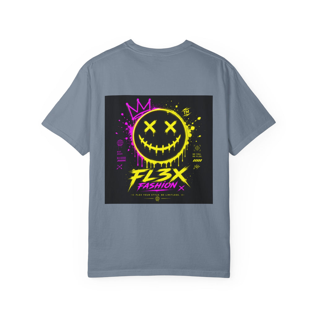 Graphic Tee — Neon Graffiti Smiley "FL3X Fashion"
