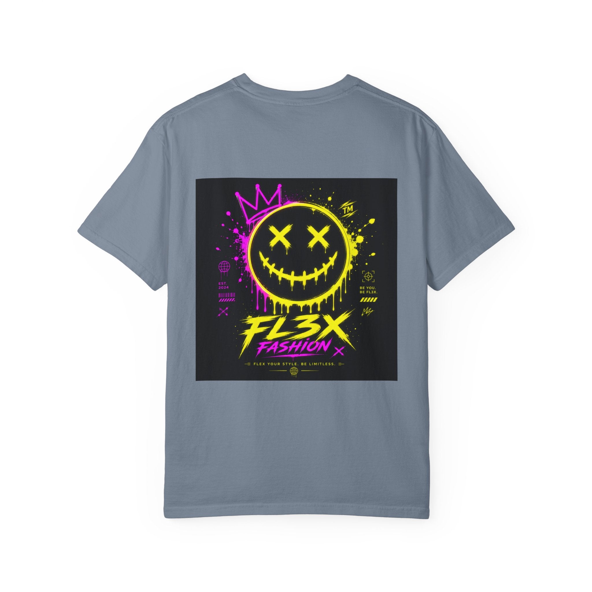 Graphic Tee — Neon Graffiti Smiley "FL3X Fashion"