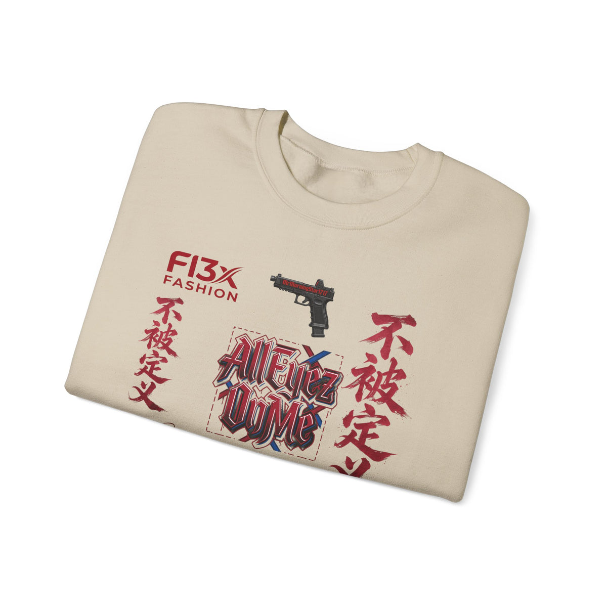 Graphic Crewneck Sweatshirt — 'We Set The Trends' Streetwear with Asian-Inspired Typography