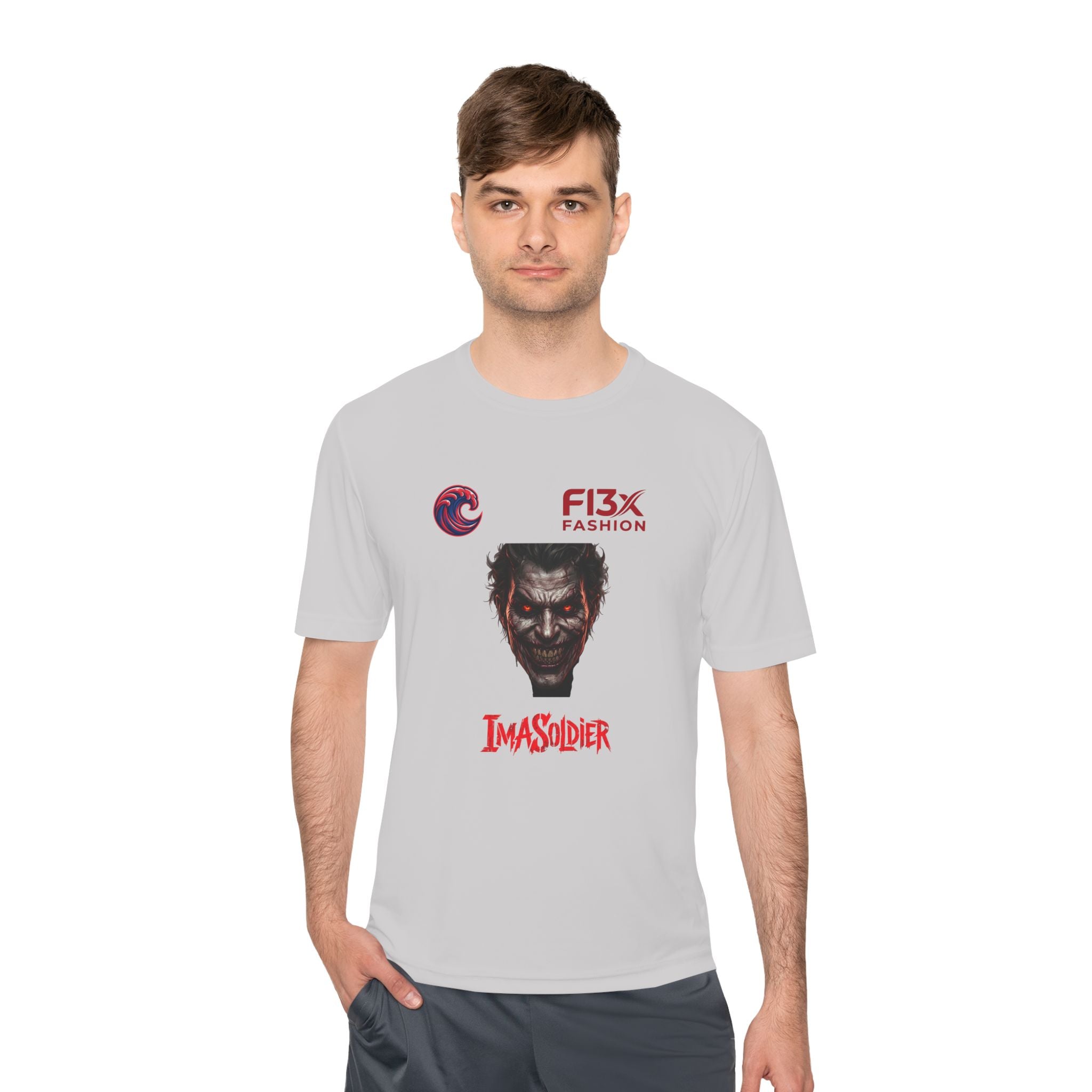 ImaSoldier Graphic Tee — Dark Joker Face Logo Moisture‑Wicking Shirt