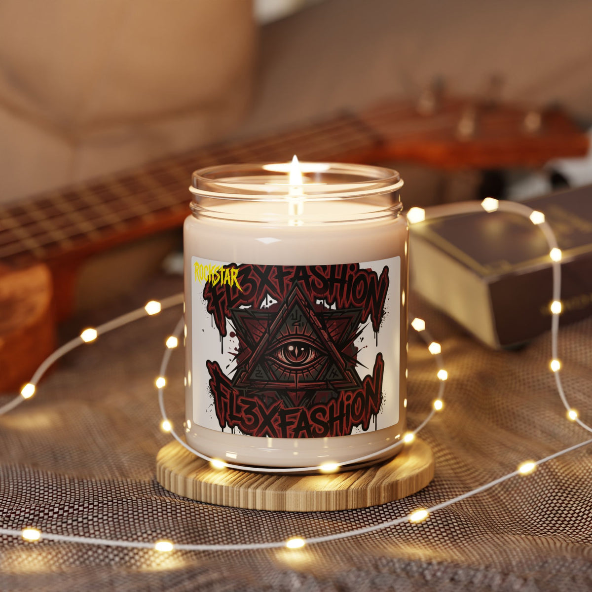Soy Candle — Gothic All-Seeing Eye Illustration (9oz)