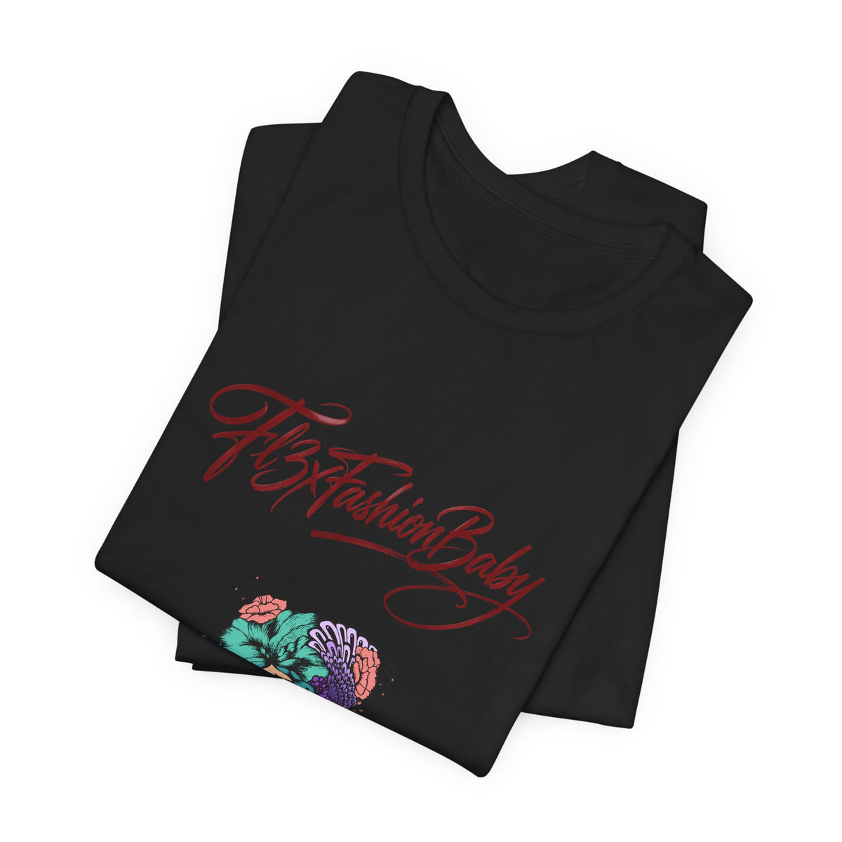 T-Shirt — 'FBxFashionBaby' Floral Portrait Graphic Tee