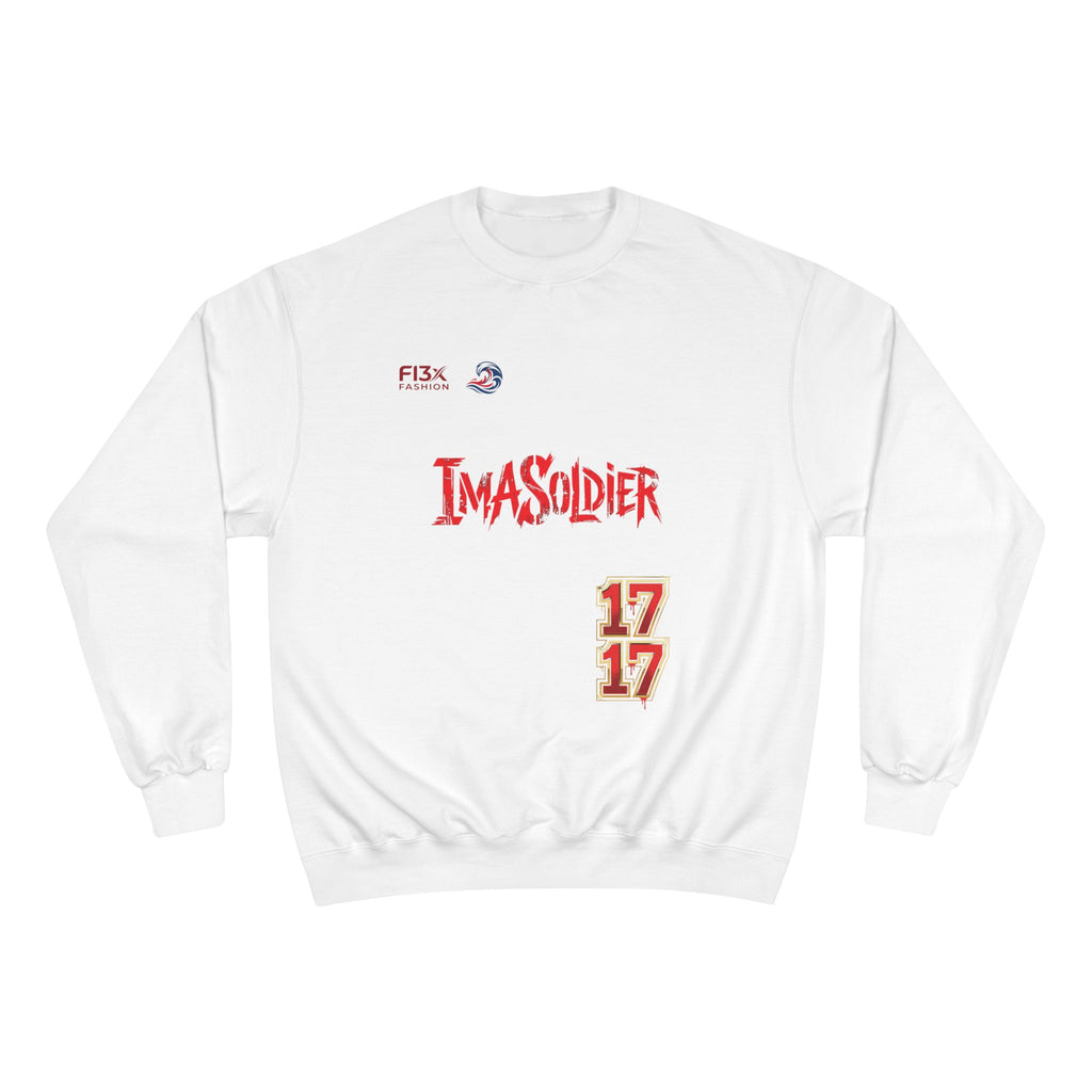 Soldier Graphic Sweatshirt — “I’ma Soldier” Red Streetwear Crewneck