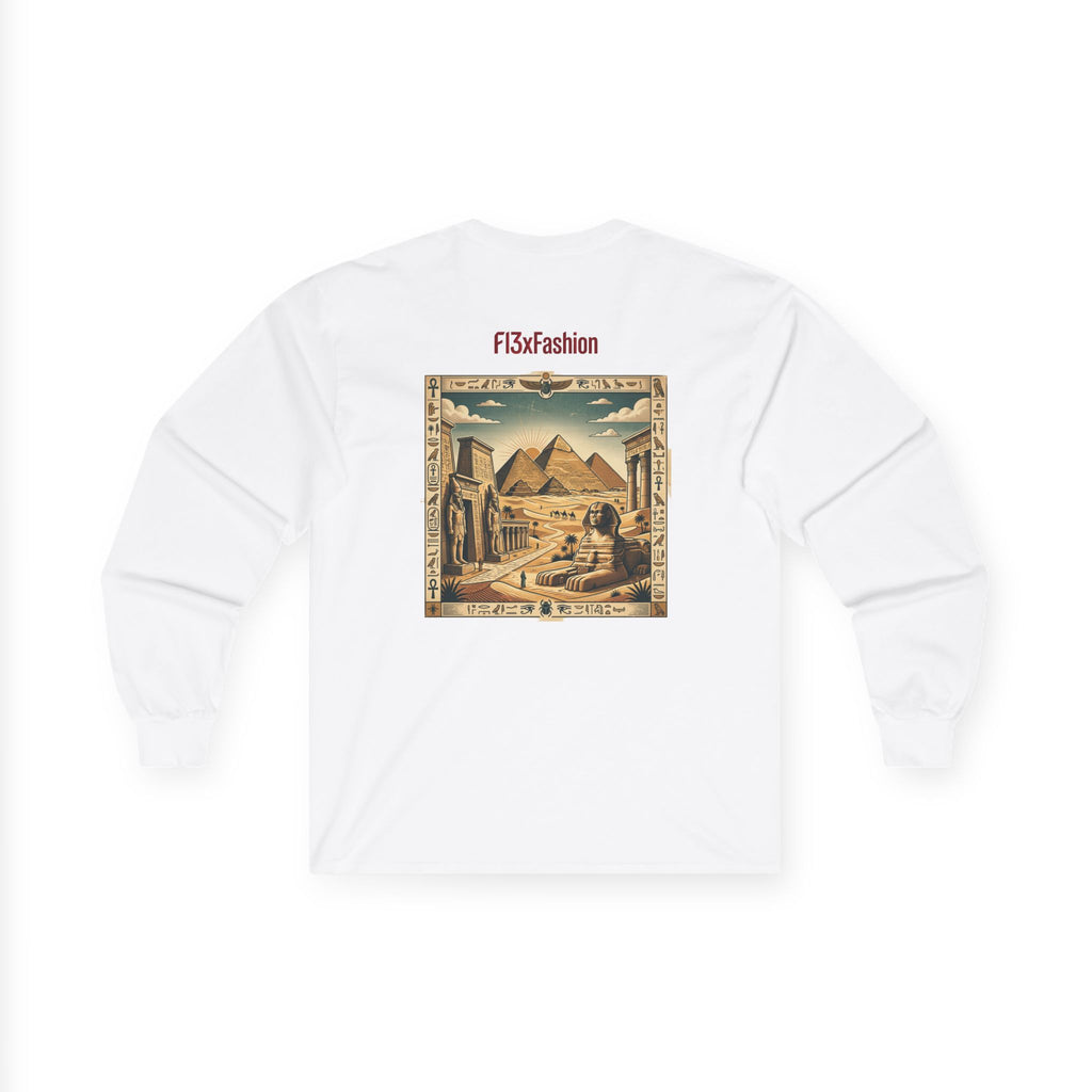 Egyptian Pyramids Vintage Graphic Long Sleeve Tee
