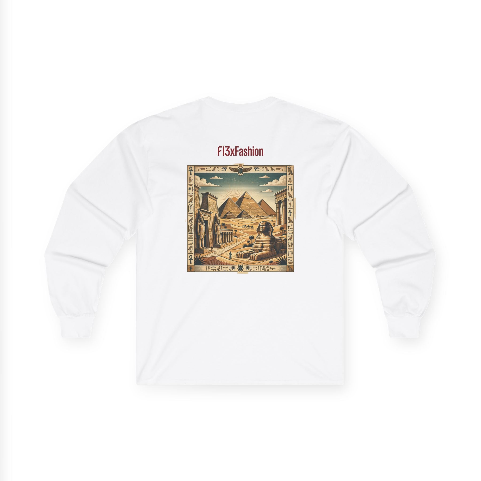 Egyptian Pyramids Vintage Graphic Long Sleeve Tee