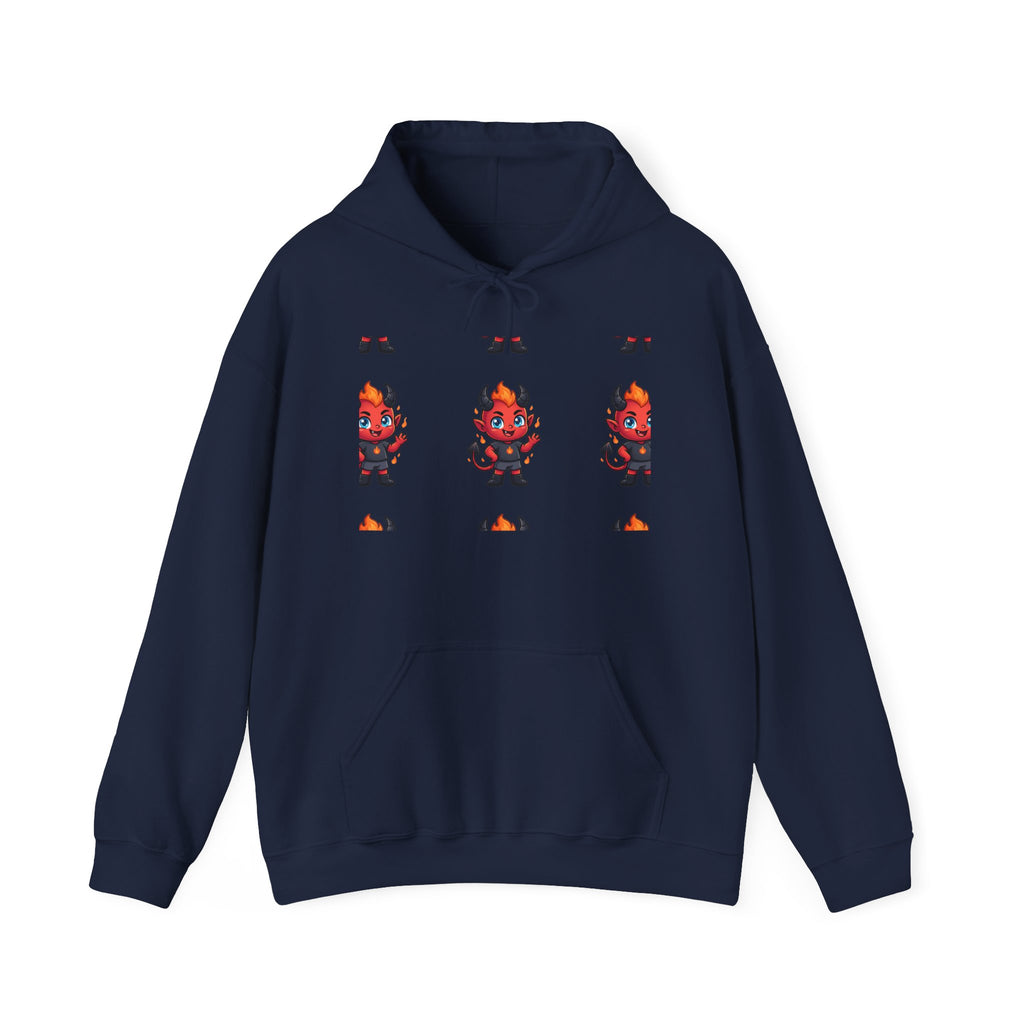 Devil Cat Hoodie — Cute Red Demon Cartoon Graphic Pullover