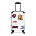 Sticker-Graphic Carry-On Suitcase — Urban Monkey Patch Travel Luggage