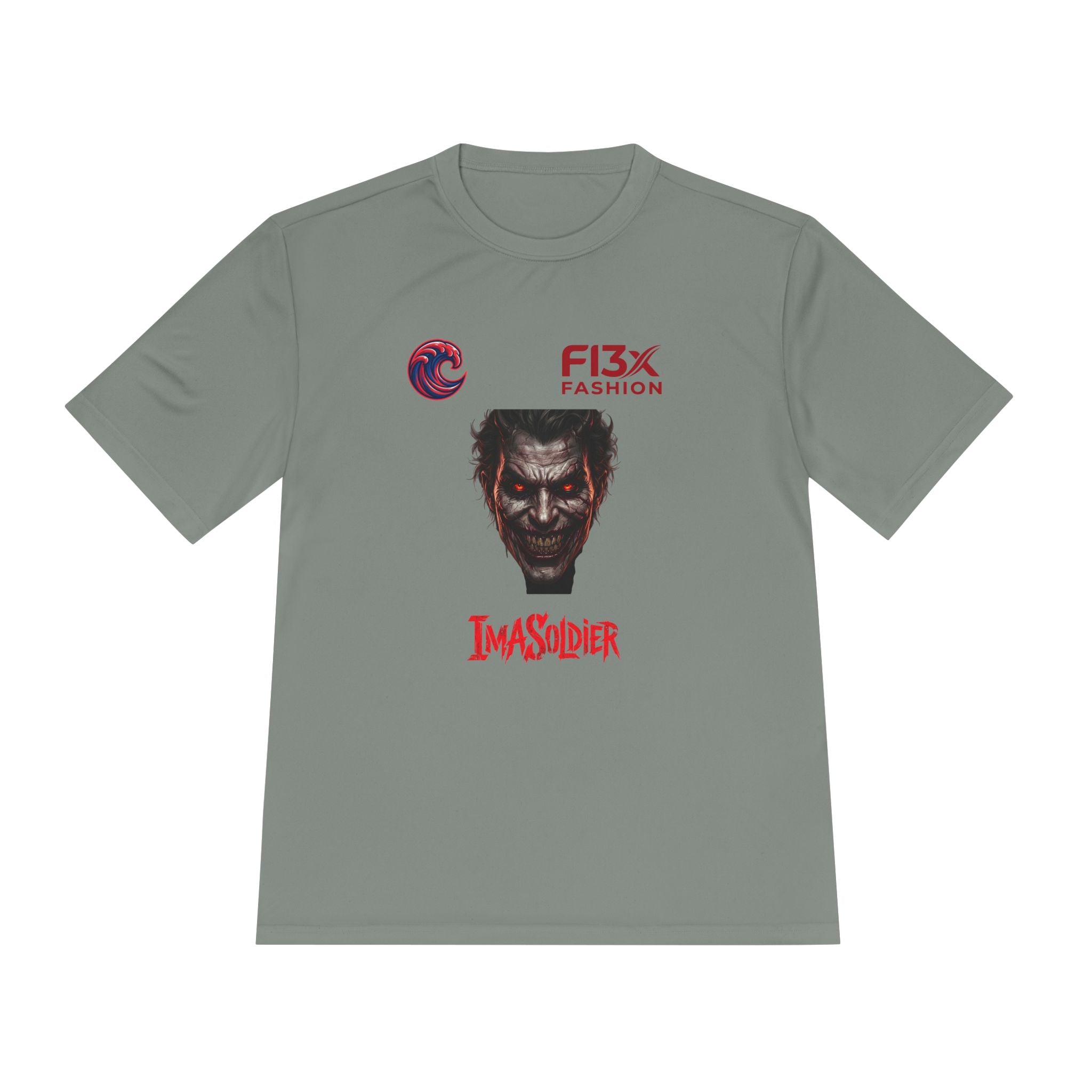 ImaSoldier Graphic Tee — Dark Joker Face Logo Moisture‑Wicking Shirt