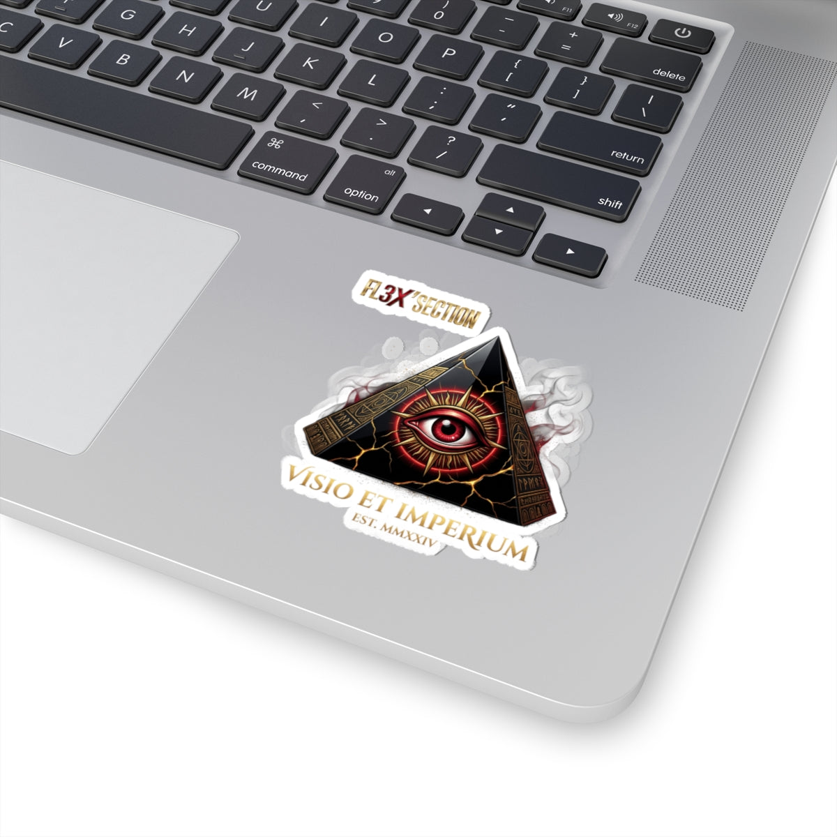All-Seeing Pyramid Kiss-Cut Sticker — "Visio et Imperium" Eye Design